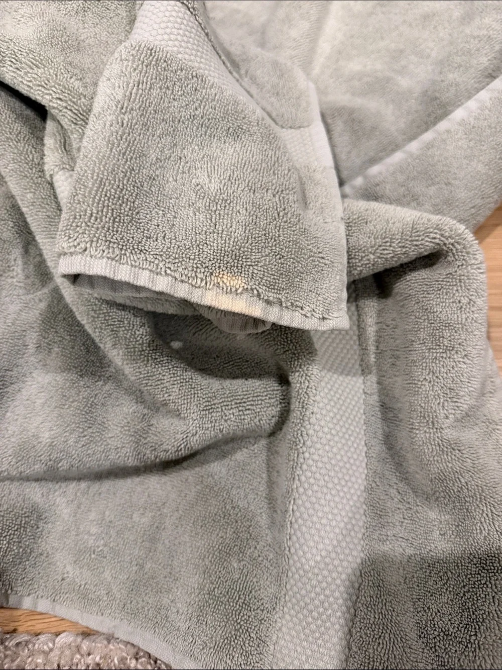2 Restoration Hardware Sage Plush Bath Towels